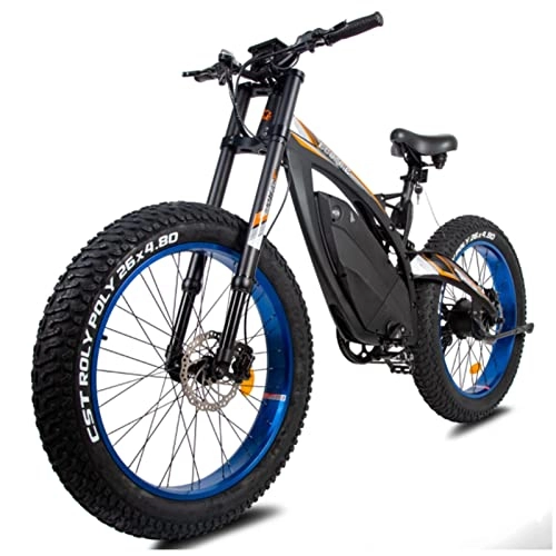 Electric Mountain Bike : bzguld Electric bike Electric Bike for Adults 1500W 26 * 4.8 Inch Fat Tire Full Suspension Electric Bicycle with 48V 18Ah Lithium Battery 7 Speed Max 30 mph Electric Bike
