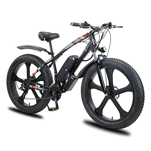 Electric Mountain Bike : bzguld Electric bike Electric Bike for Adults 28 Mph(45km / H), 1000W 48V Lithium Battery Electric Snow Bicycle 26 * 4.0inch Fat Tire Beach Ebike (Color : 48V 1000W 13AH)
