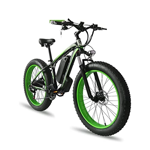 Electric Mountain Bike : bzguld Electric bike Electric Bikes for Adults Men 1000W 26 Inch Fat Tire Electric Bike 48V 18Ah Removable Lithium Battery Electric Bicycle Beach Ebike (Color : A, Size : One 18AH battery)
