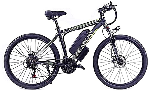 Electric Mountain Bike : CASTOR Electric Bike 26 In Electric Bike for Adult 48V 350W High Capacity Lithium Battery with Battery Lock 27 Speed Mountain Bicycle with LCD Instrument and LED Headlights Commute Ebike