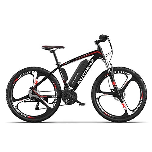 Electric Mountain Bike : CBPE 250W Electric Bike 26'' Adults Electric Bicycle / Electric Mountain Bike, 36 / 48V Ebike with Removable 8Ah Battery, Professional 27 Speed Gears, Black