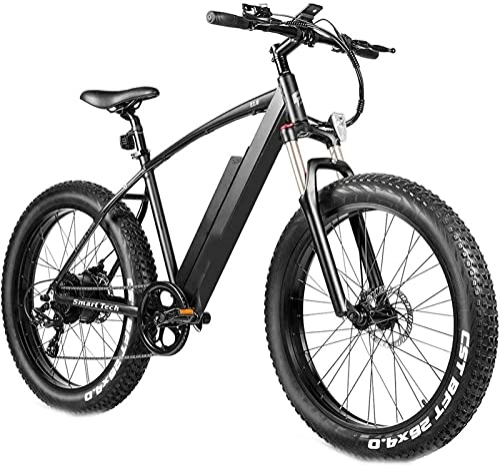 Electric Mountain Bike : CCLLA 4.0 Fat Tire Electric Bicycle 26inch 48V 500W Mountain Snow Electric Bikes for Adults Suspension Shock Absorber Fork Rebound Lock Out 7-Speed Gear Shifts Recharge System