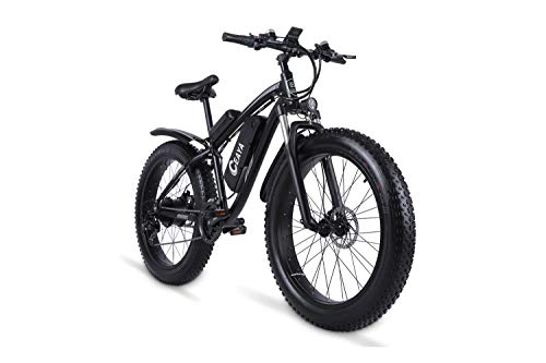 Electric Mountain Bike : Ceaya Electric Bikes 1000W 48V Offroad Fat 26 ”4.0 Tires E-Bike Electric Mountain Bike with Back Seat