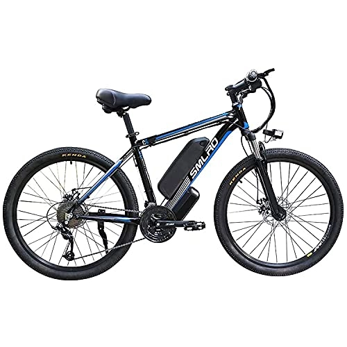 Electric Mountain Bike : CHHD Electric Bicycles For Adults， Ip54 Waterproof 350W Aluminum Alloy Ebike Bicycle Removable 48V / 13Ah Lithium-Ion Battery Mountain Bike / Commute Ebike(Color:black / green)