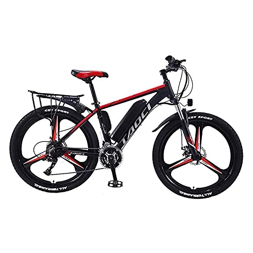 Electric Mountain Bike : CHHD Electric Bikes For Adult， Alloy Ebikes Bicycles All Terrain，26" 36V 350W 8ah / 10ah / 13Ah Removable Lithium-Ion Battery Mountain Ebike For Mens(Size:10ah，Color:Black)