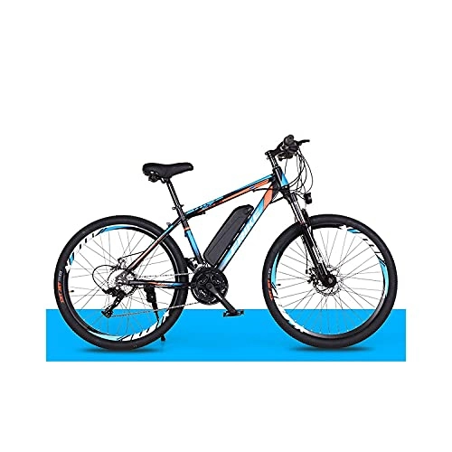 Electric Mountain Bike : CHHD Electric Mountain Bike 26" 250W Electric Bicycle With 36V 8Ah Removable Lithium Battery， 21 Speed Gearbox， 35km / H， Charging Mileage Up To 35-50km(Color:blue / white)