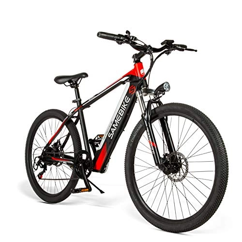 Electric Mountain Bike : CHJ Adult 26-Inch Electric Mountain Bike, E-MTB Magnesium Alloy 400W 48V Removable Lithium-Ion Battery All-Terrain 27-Speed Male and Female Bicycle