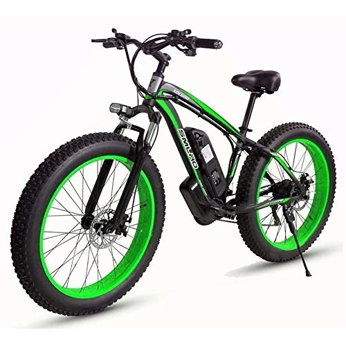 Electric Mountain Bike : CHJ Desert Snow Bike 48V1000W Electric Bicycle.17.5AH Lithium Battery, 4.0 Inch Tire Hard Tail Bicycle, Adult Male Off-Road, A