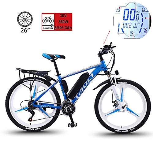 Electric Mountain Bike : CHJ Electric Mountain Bike, 26-Inch Lithium Battery Assisted Mountain Bike Off-Road Adult Variable Speed Bicycle, 36V350W Motor, 50-90Km Cruising Range, Unisex All-Terrain Vehicle, 10AH