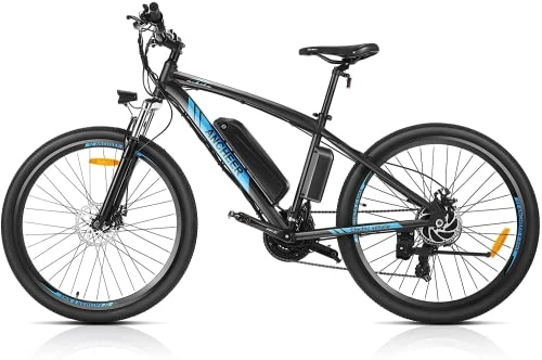 Electric Mountain Bike : Classic Electric Mountain Bike, 36V / 9.99Ah Removable Lithium Battery, Smart LCD Meter, 27.49 Inch Electric Bike, E-bike With 21-Speed ANCHEER