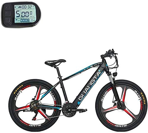 Electric Mountain Bike : CLOTHES Electric Mountain Bike, 26 Inch Adult Electric Mountain Bike, 48V Lithium Battery, Aluminum Alloy Offroad Electric Bicycle, 21 Speed Magnesium Alloy Wheels, Bicycle (Color : B, Size : 80KM)