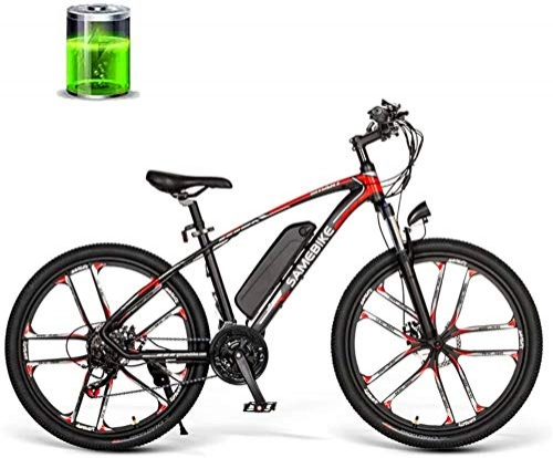 Electric Mountain Bike : CLOTHES Electric Mountain Bike, 26 inch mountain cross country electric bike 350W 48V 8AH electric 30km / h high speed suitable for male and female adults, Bicycle