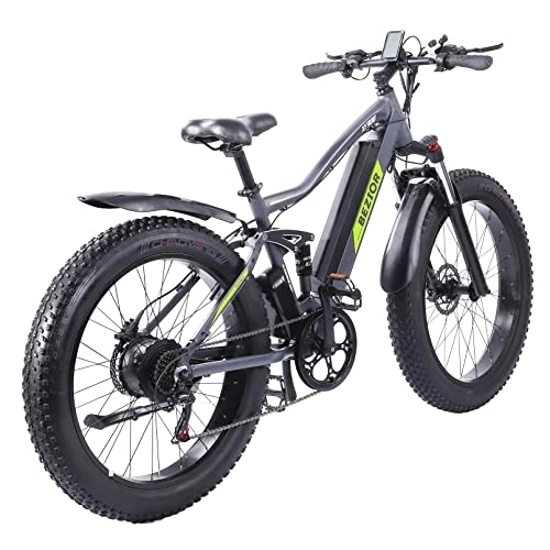 Electric Mountain Bike : Clydpee Electric Bike for Aldult, with 48V 12.5AH Removable Massive Lithium Battery, Mountain E-Bike Shimano 7-Speed Gear