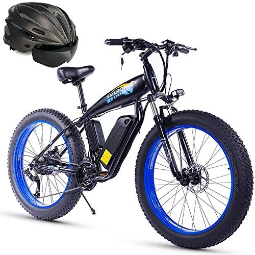 Electric Mountain Bike : COKECO Electric Bicycle Electric Bikes For Adults Electric Bike Fat Tire Electric Bike 26" 4.0, 350W Powerful Motor, 48V 15Ah Removable Battery And Professional 21 Speed