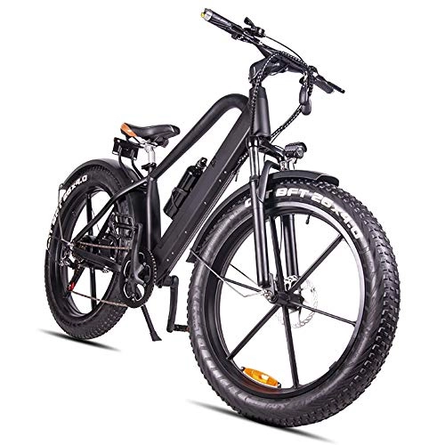 Electric Mountain Bike : COKECO Electric Mountain Bike 350W Electric Power Assisted 6-speed Bicycle 48V10AH Lithium Battery 26 * 4.0 Inch Wide Tire Road Bike Off-road Mountain Snow Bike