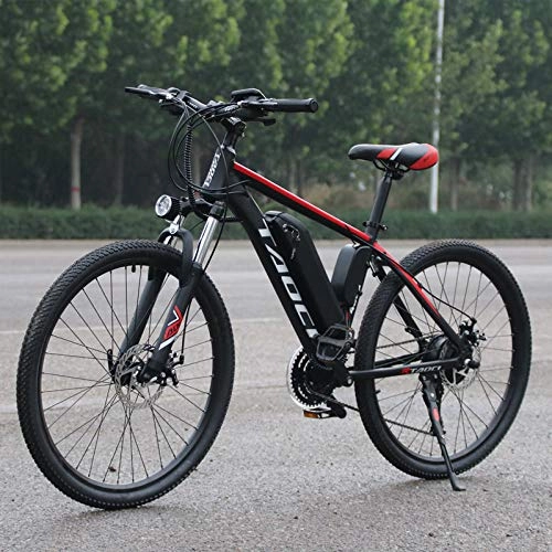 Electric Mountain Bike : cuzona electric bicycle 21 speed 10Ah 36 350 Watt kettle lithium battery electric bicycle 26 inch aluminum alloy frame road -black