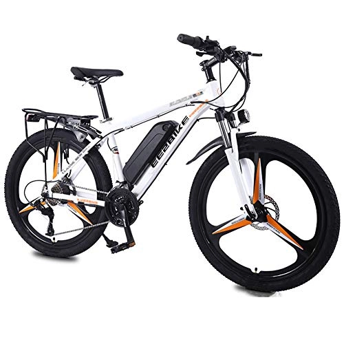 Electric Mountain Bike : CYC Electric Bicycle 26 Inches Adult Mountain Bike Aluminum Alloy 27 Speed 350w Motor 36v / 8ah Lithium-ion Battery Max Speed 35km / h 3 Riding Modes Portable Bicycle for Commuter Travel, White