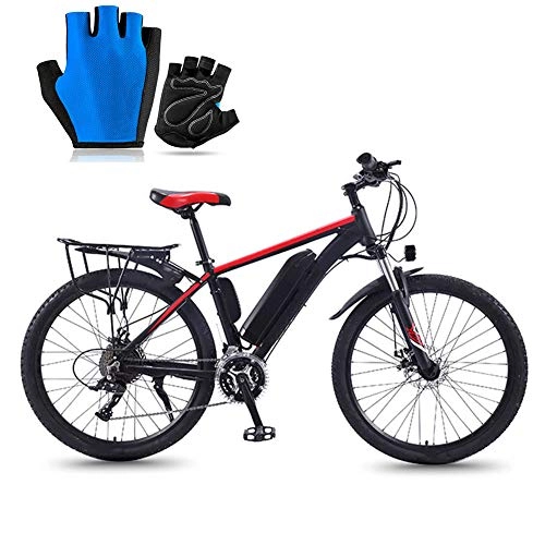 Electric Mountain Bike : CYC Electric Bikes for Adult Magnesium Alloy Ebikes Bicycles All Terrain 26" 36v 350w 13ah Removable Lithium-ion Battery Dual Disc Brake 27 Gear Lever Mountain Ebike Suitable for Men women, Red