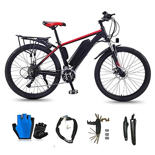 Electric Mountain Bike : CYC Power Mountain Bike Portable Bicycle 26 Inch Tires 36v / 13ah Lithium-ion Battery 350w Led Display 3 Riding Modes Max Speed 35km / h Max Load 150kg Adult Mountain Bike for Commuter Travel, Red