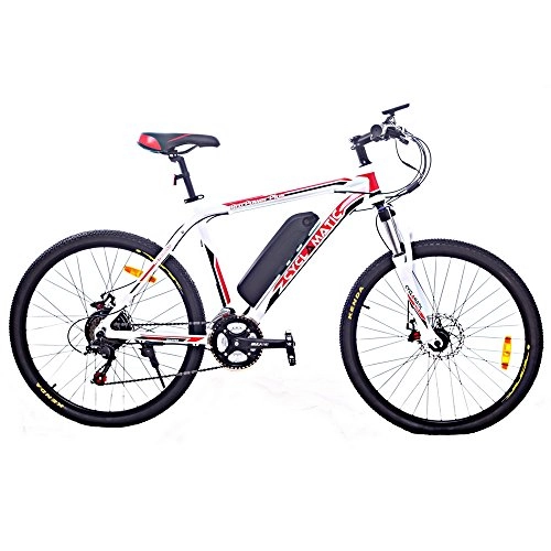 Electric Mountain Bike : Cyclamatic CX3 Pro Power Plus Alloy Frame eBike White / Red