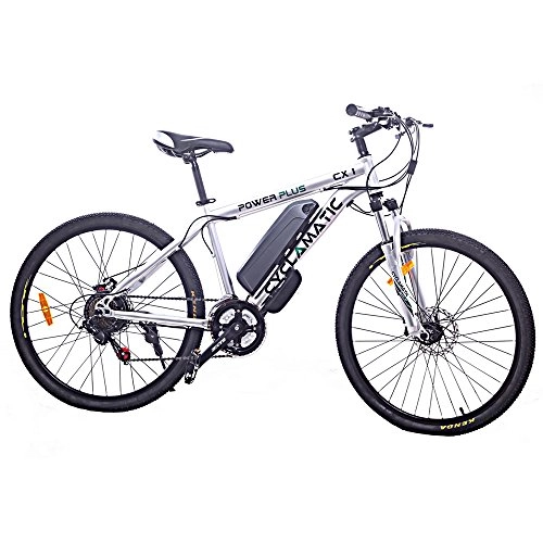 Electric Mountain Bike : Cyclamatic Power Plus CX1 Electric Mountain Bike with Lithium-Ion Battery