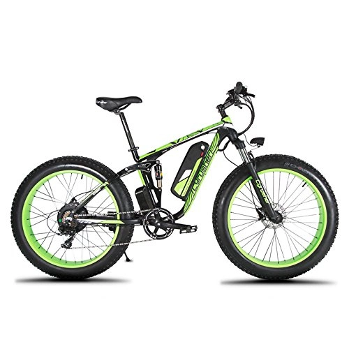 Electric Mountain Bike : Cyex XF800 MTB Mans Mountain Electric Bike Bicycle 750W 48V Brushless Motor 48V*13AH LG Battery Full Suspension 7 Gears 5 PAS 26X4.0 Fat Tire Hydraulic Disc Brakes LCD Smart Computer eBike (Green)
