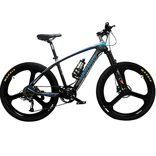 Electric Mountain Bike : Cyrusher S600 Carbon Fiber Mountain Ebike 36V 250W Electric Bicycle 27 Speeds Hydraulic Disc Brakes Mens Bike with Lithium Battery