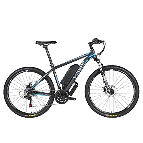 Electric Mountain Bike : D&XQX Electric Mountain Bike(26-29 Inches), with Removable Large Capacity Lithium-Ion Battery (36V 250W), Electric Bike 24 Speed Gear And Three Working Modes, Blue, 29 * 19in