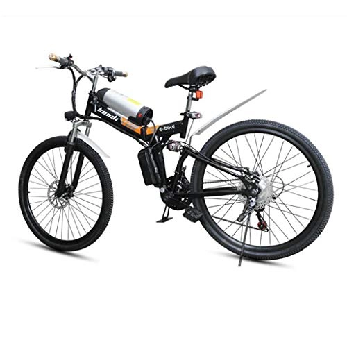 Electric Mountain Bike : DEPTH Electric Mountain Bike 36V 8AH with Removable Large Capacity Lithium-Ion Battery Electric Bicycle 21 Speed Gear And Three Working Modes, Black