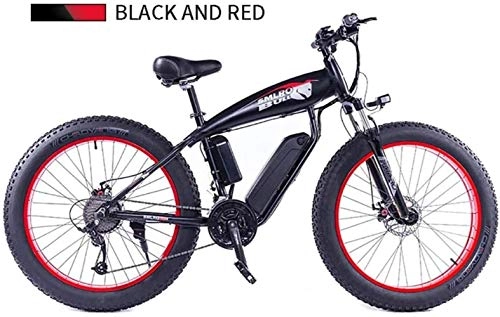 Electric Mountain Bike : Dirty hamper Mountain Bike 26'' Electric Mountain Bike, Large Capacity Lithium-Ion Battery 21 Speed Three Working Modes Sports (Color : Red)