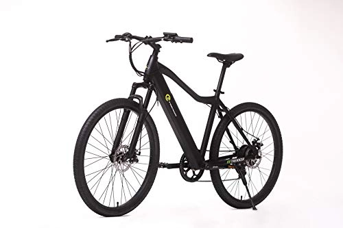Electric Mountain Bike : E-Trends Unisex's Trekker Ebike E-Bike, Black, One size