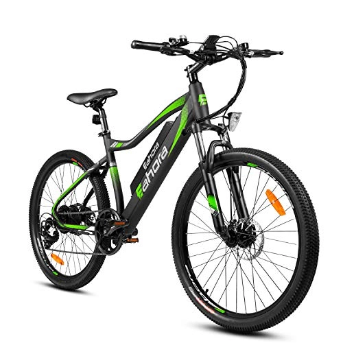 Electric Mountain Bike : Eahora XC100 26 Inch Electric Mountain Bicycle 7 Speed E-Bike 48V 10.4Ah Lithium Battery 350W Electric Bike Max 80 Miles Adult Assisted E-Bike Electric Bike for Adults with E-PAS Power Recharge System