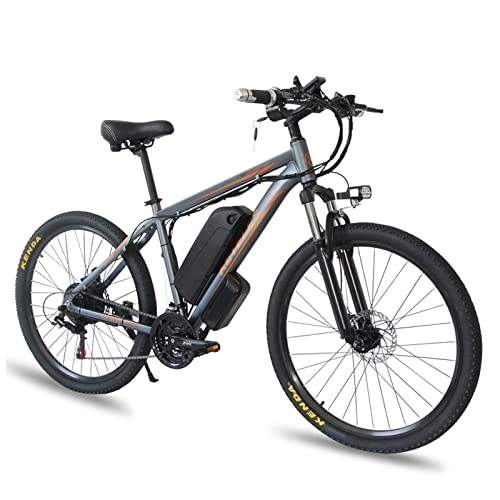 Electric Mountain Bike : Ebike, Electric Bicycles, Adult Electric Bicycles, Electric Mountain Bikes，26’’ Electric Bikes For Adults, Electric Bicycle E-bike ，21-speed(Color: grey）
