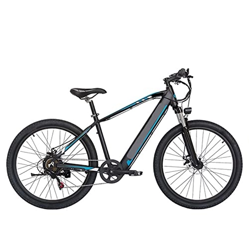 Electric Mountain Bike : EBike Electric Bike For Adults 750W 27.5 Inch Tire Electric Bicycle, 48V 15Ah Hidden Lithium Battery, Hydraulic Disc Brake Mountain 21.8 Mph 7 Speed Gear E Bike (Color : Blue Black)