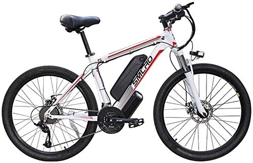 Electric Mountain Bike : Ebikes, 26 Inch Electric Mountain Bike, 48V 10Ah 350W Removable Lithium-ion Battery, Magnesium Alloy Cycling Bike, Used for Men's Outdoor Cycling Travel and Commuting ZDWN