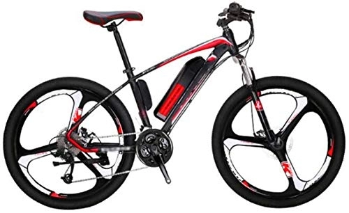 Electric Mountain Bike : Ebikes, 26 inch Mountain Electric Bikes, bold suspension fork Aluminum alloy boost Bicycle Adult Cycling (Color : Red)