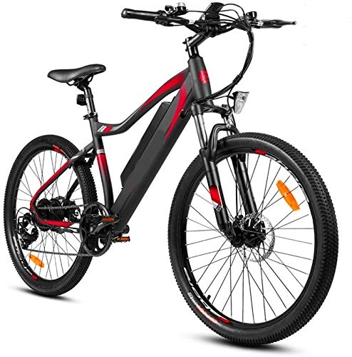 Electric Mountain Bike : Ebikes, 26inch Mountain Electric Bike 350w Urban Electric Bicycle for Adults Folding Electric Bike Assist Joint Rim with Removable 48v Lithium-ion Battery 7-speed Gear Shifts, Red (Color : Red)
