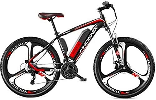 Electric Mountain Bike : Ebikes, 38V 250W Electric Bike Electric Mountain Bike 26inch Tire E-Bike 27 Speeds Mens Sports Mountain Bike Lithium Battery Hydraulic Disc Brakes (Color : Red)