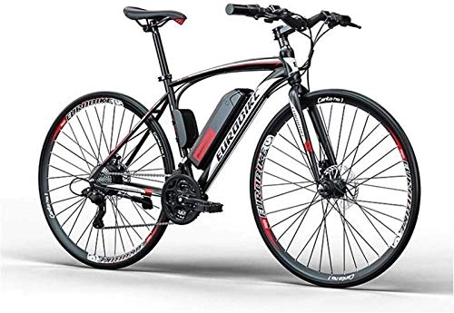 Electric Mountain Bike : Ebikes, Adult Road Electric Bike, 36V Lithium Battery, Lightweight High Carbon Steel Frame, 27 Speed E-Bikes (Color : B, Size : 35KM)