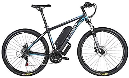 Electric Mountain Bike : Ebikes, Electric mountain bike, 36V10AH lithium battery hybrid bicycle, (26-29 inches) bicycle snowmobile 24 speed gear mechanical line pull disc brake three working modes, Blue, 16 * 17in ZDWN