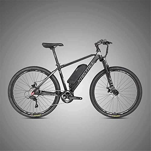 Electric Mountain Bike : Electric Bicycle Lithium Battery Disc Brake Power Mountain Bike Adult Bicycle 36V Aluminum Alloy Comfortable Riding (Color : Grey, Size : 26 * 17 inch)