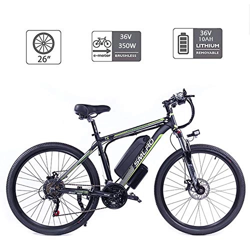 Electric Mountain Bike : Electric Bicycles for Adults, 360W Aluminum Alloy Ebike Bicycle Removable 48V / 10Ah Lithium-Ion Battery Mountain Bike / Commute Ebike, Black Yellow