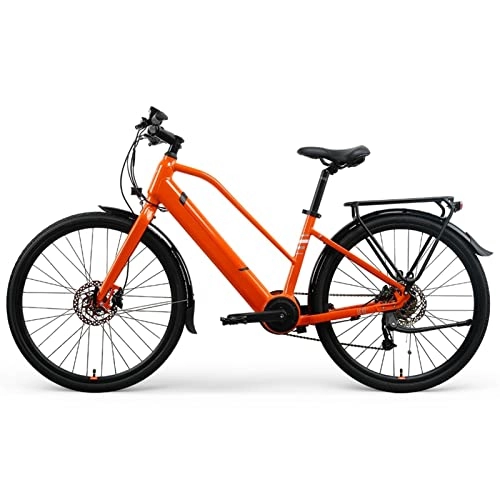 Electric Mountain Bike : Electric bike 180W E Bikes for Adults Electric 15.5 Mph 26-inch Electric Power-assisted Bicycle 10.5AH 36v Lithium Battery 9 Speed Gears Electric Bike for Men Women Travel ( Color : 15inch Orange )