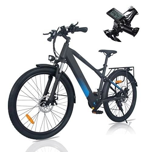 Electric Mountain Bike : Electric Bike, 26" Electric Bicycle Mountain Bike with 36V 10AH Removable Battery, Long Range 22-56 Miles, Dual Disk Brake, Shimano 21 Speed, Front Suspension Fork, Commute E-bike For Adults