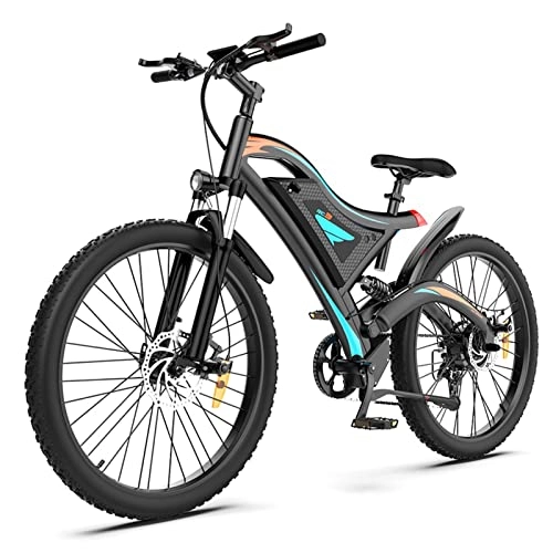 Electric Mountain Bike : Electric bike 26" Fat Tire Adult Electric Bicycles 48V 15Ah Removable Lithium Battery Beach Mountain 28MPH E-Bike for Adults with Suspension Fork Aluminium Frame 500W Motor E Bike