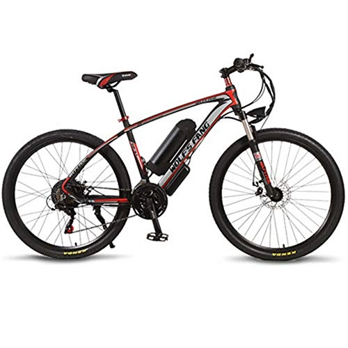 Electric Mountain Bike : Electric bike, 26 inch 36V 350W 10.4AH 21 speed Aluminum alloy electric bicycle mountain bike Ebike Brushless motor lithium batte, Road Bicycle-red