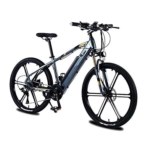 Electric Mountain Bike : Electric Bike, 26 Inch Electric Bikes for Adults Mountain Bike with 350W Motor, 36V / 10Ah Removable Battery, 27 Speed Gears, Double Disc Brakes, Gray, 26 inch