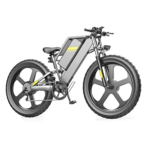 Electric Mountain Bike : Electric bike 26 inch Fat Tire Electric Bicycle 48V*25Ah Lithium Battery 28MPH Beach Snow Mountain E-Bike 7 Speed Commute Ebike for Adults Female Male Aluminum Frame (Color : 1500W)