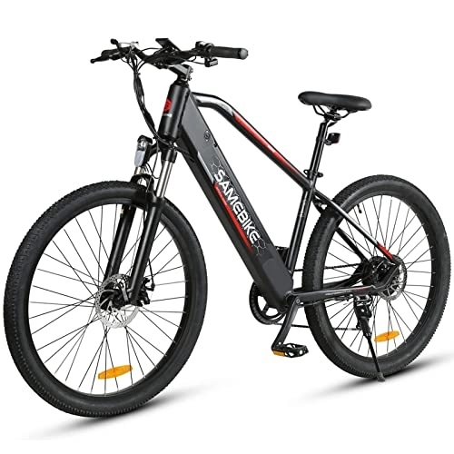 Electric Mountain Bike : Electric Bike, 27.5 Fat Tires Electric Mountain Bikes with 48V 13AH Removable Battery, Portable Smart Electric Bicycle, 3 Riding Modes City EBike with TFT Color LCD Display Commuter E-Bikes (Black)
