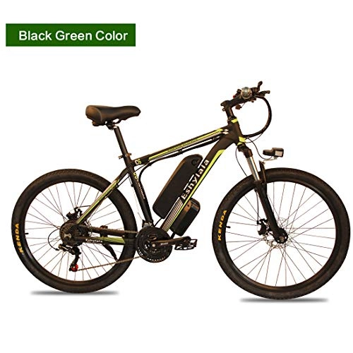 Electric Mountain Bike : Electric Bike 7 Speed Gear and 2 Working Modes, Fiugsed 26'' Electric Mountain Bike with Removable Large Capacity Lithium-Ion Battery (36V), Green